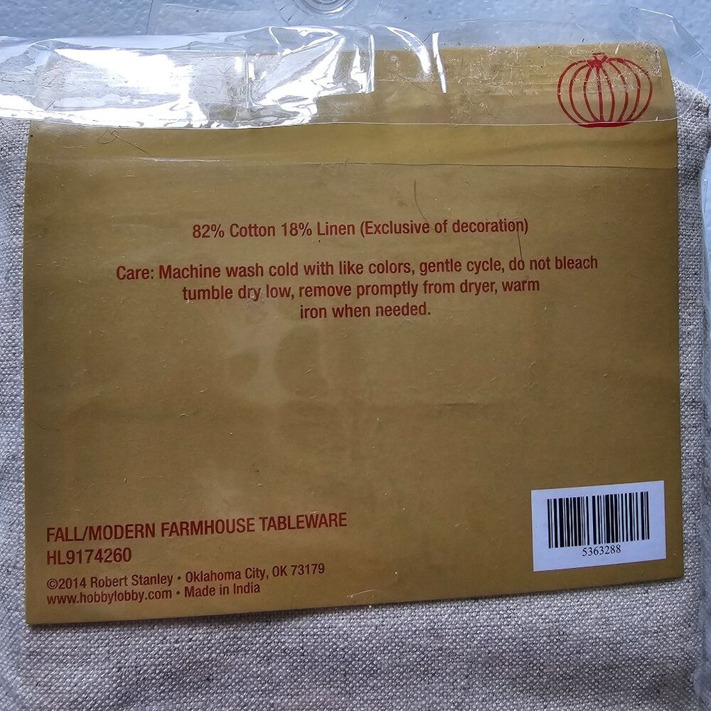 NWT Robert Stanley 4 Napkins Thankful Set Linen Blend - Picture 4 of 6